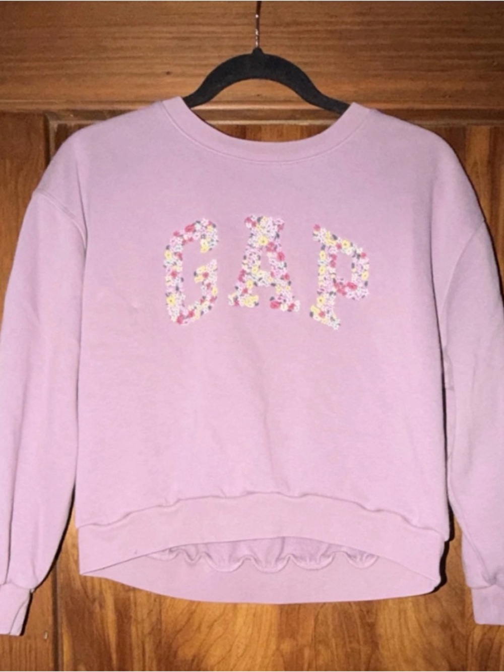 GAP Kids Light Pink Crewneck Sweatshirt with Logo size 12